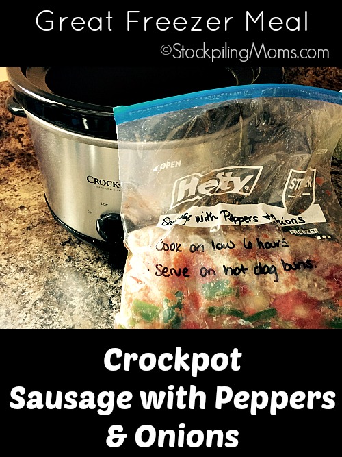 Crockpot Sausage with Peppers & Onions