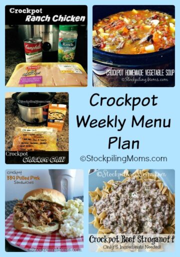 Crockpot Weekly Menu Plan - STOCKPILING MOMS™