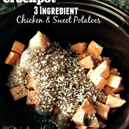 Crockpot 3 Ingredient Chicken Sweet Potatoes Stockpiling Moms