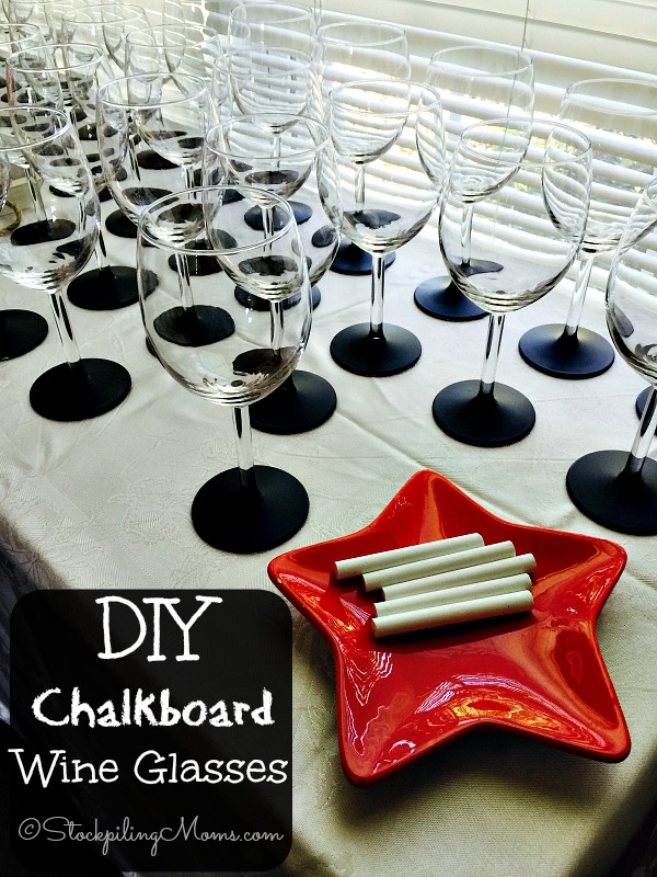 DIY Chalkboard Wine Glasses