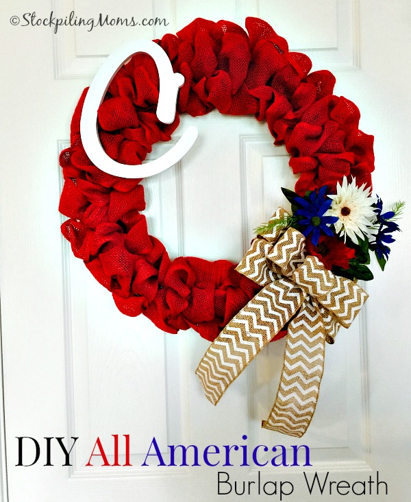 DIY All American Burlap Wreath
