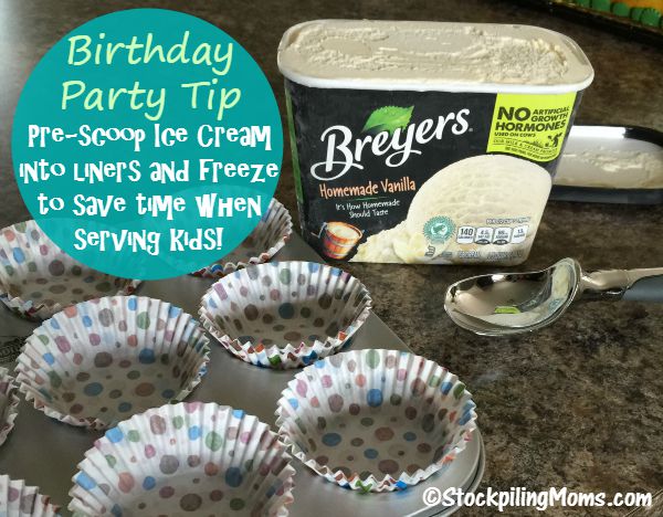 Birthday Party Tip for Ice Cream