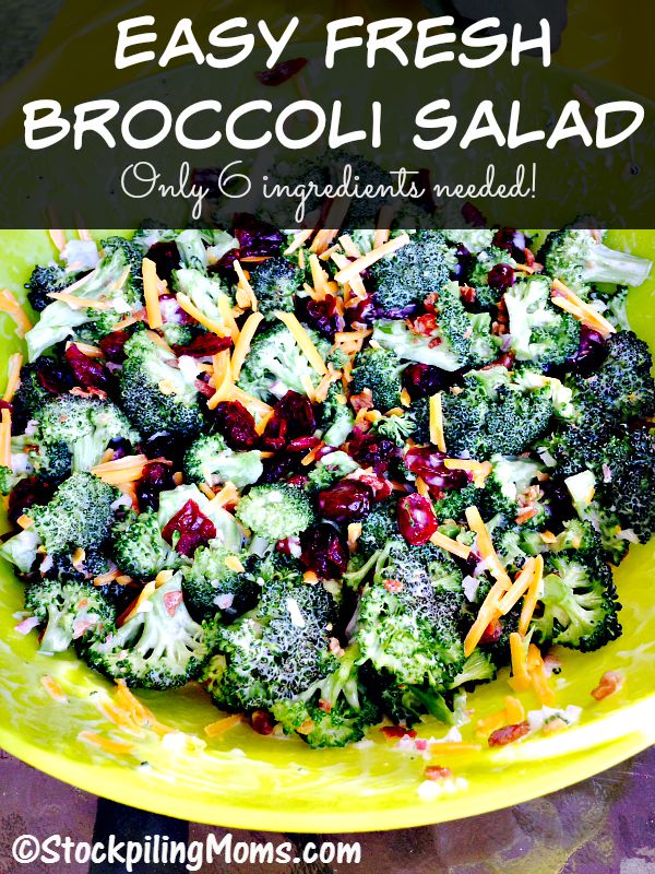 Easy Fresh Broccoli Salad
