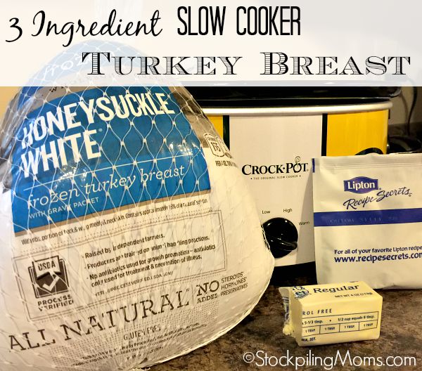 3 Ingredient Slow Cooker Turkey Breast