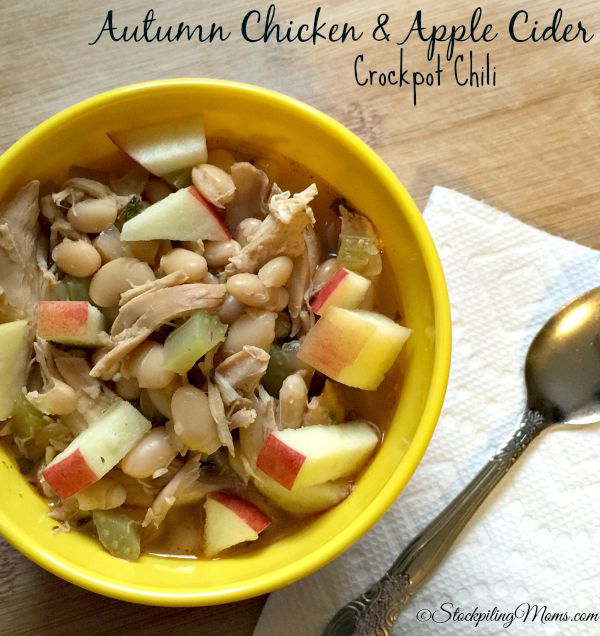 Autumn Chicken & Apple Cider Crockpot Chili