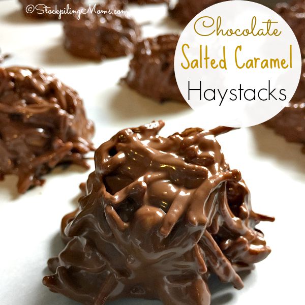 Chocolate Salted Caramel Haystacks