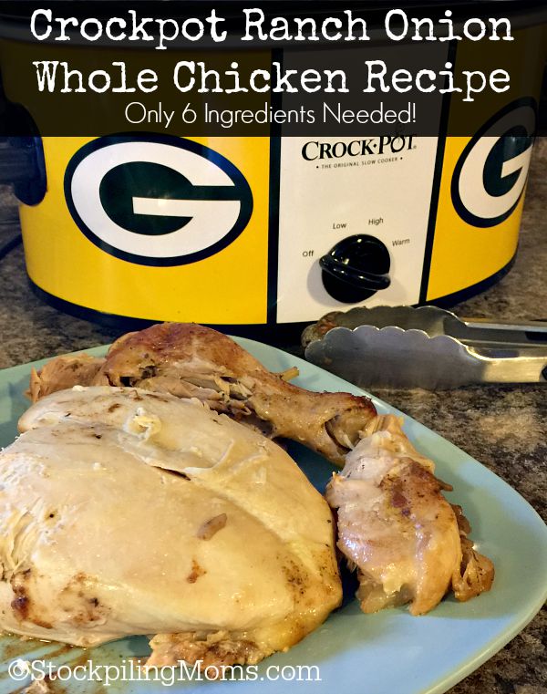 Crockpot Ranch Onion Whole Chicken Recipe