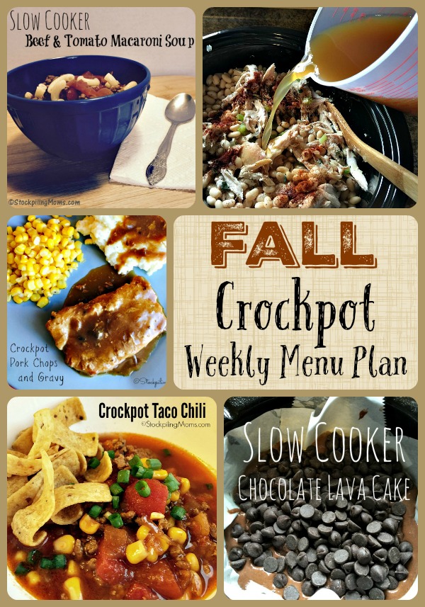 Fall Crockpot Weekly Menu Plan