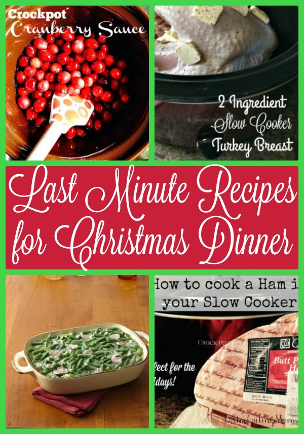 Last Minute Recipes for Christmas Dinner