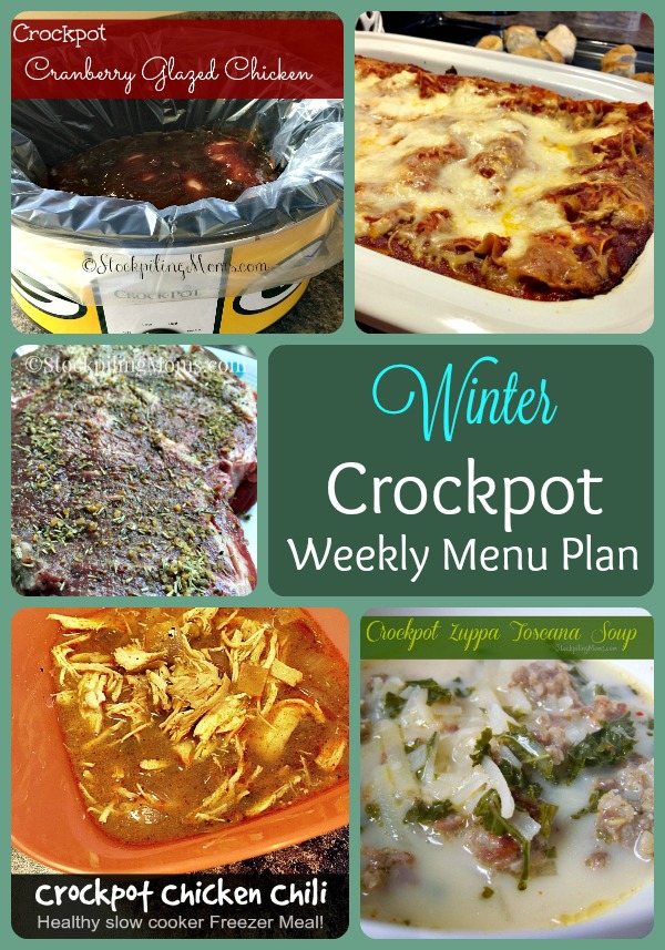 Winter Crockpot Weekly Menu Plan