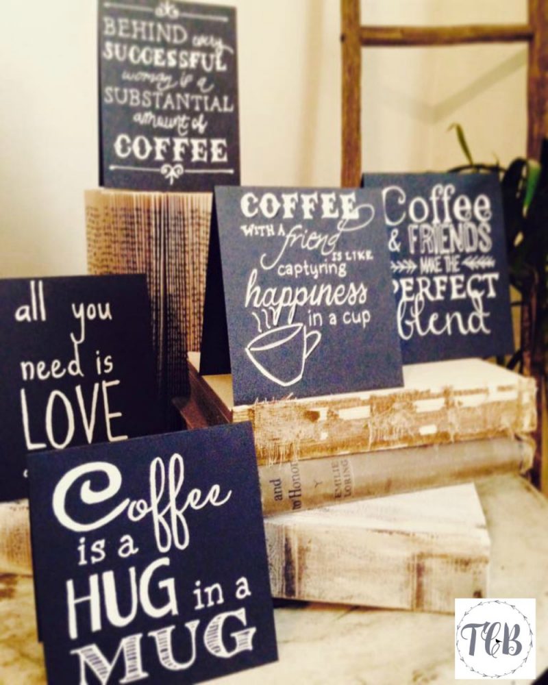 DIY Coffee Inspired Chalkboard Signs