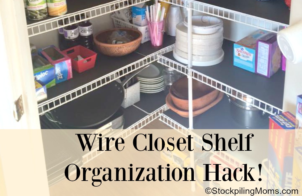 Wire Closet Pantry Organization Hack Stockpiling Moms