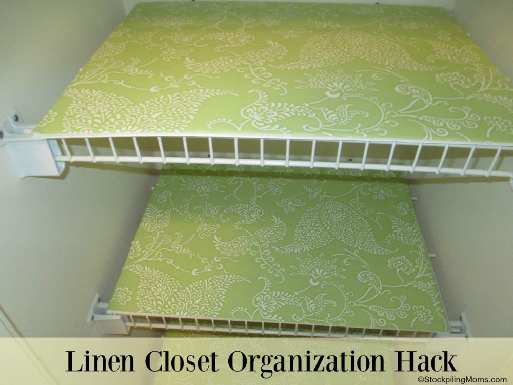 Linen Closet Wire Shelf Organization Hack