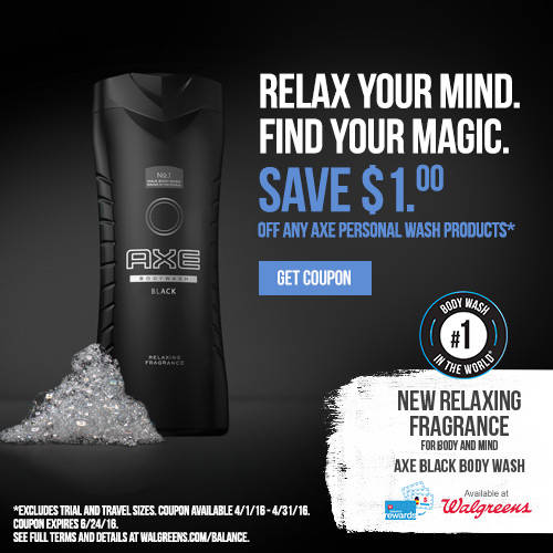 Save $1 OFF any AXE Personal Wash Product