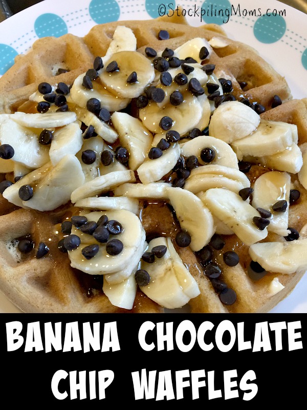 Banana Chocolate Chip Waffles