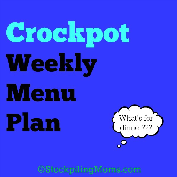 Crockpot Weekly Menu Plan