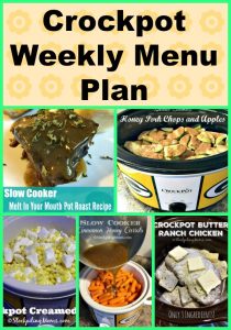 Crockpot Weekly Menu Plan - STOCKPILING MOMS™