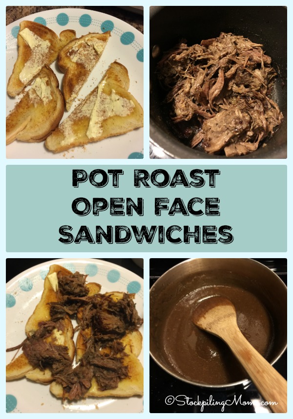 Pot Roast Open Face Sandwiches