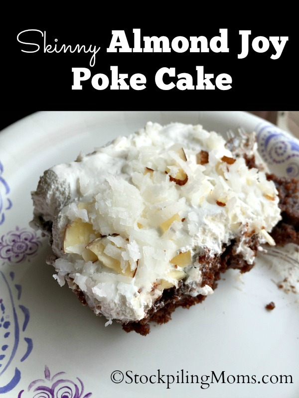 Skinny Almond Joy Poke Cake