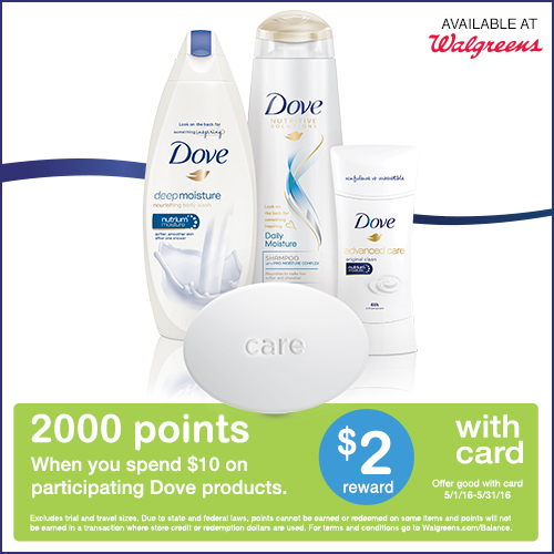 Save on Dove at Walgreens this May