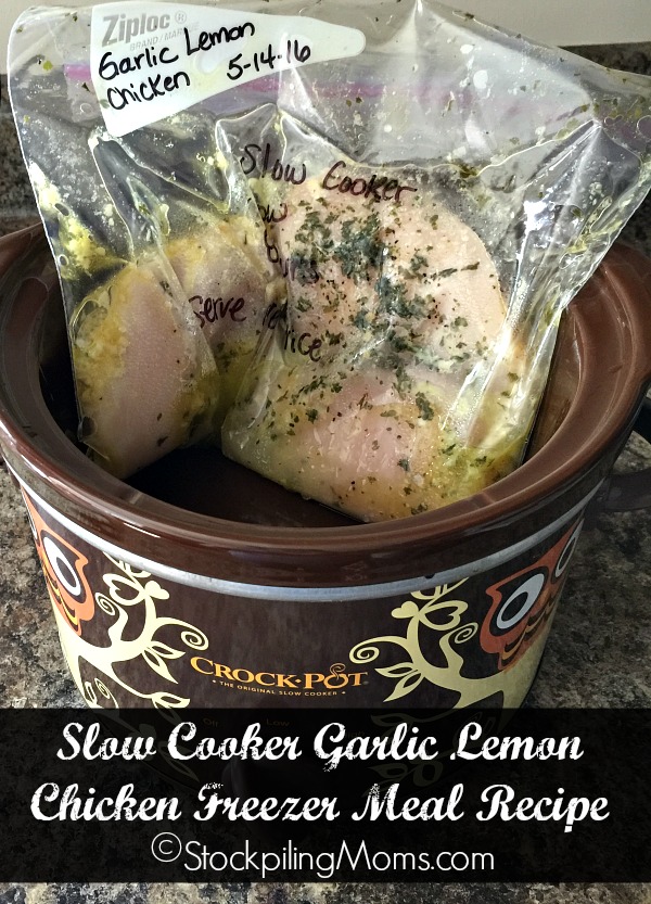Slow Cooker Garlic Lemon Chicken