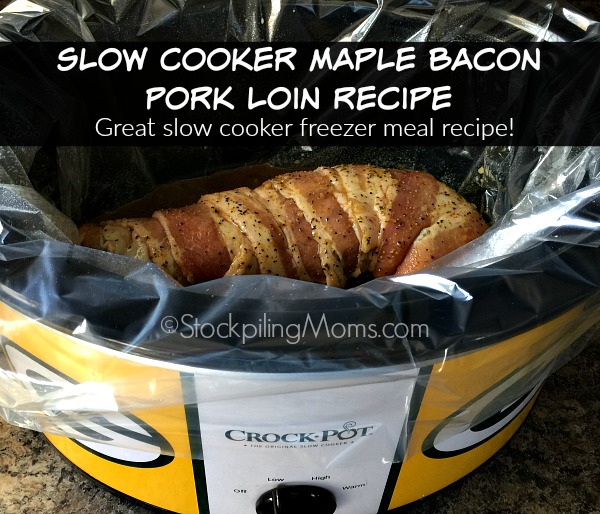 Slow Cooker Maple Bacon Pork Loin Recipe