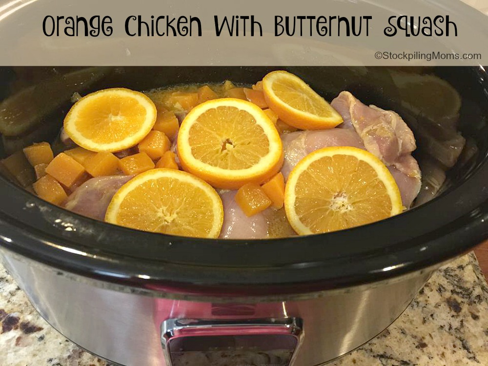 Slow Cooker Orange Chicken with Butternut Squash