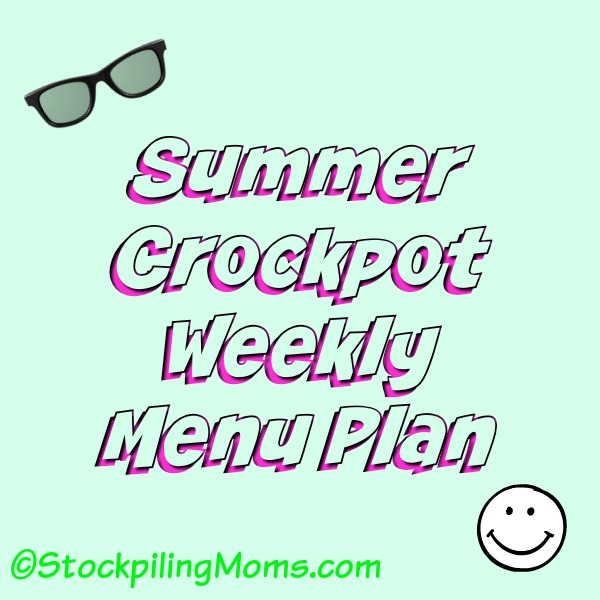 Summer Crockpot Weekly Menu Plan