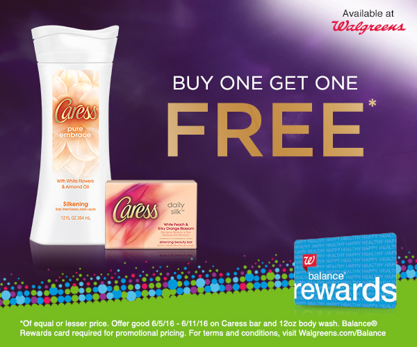 Save on Caress at Walgreens with a BOGO Free Body Wash