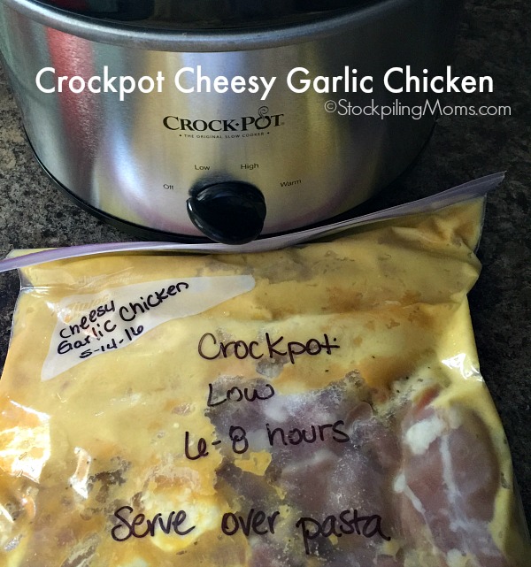 Crockpot Cheesy Garlic Chicken
