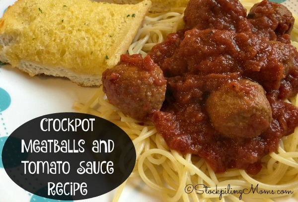 Crockpot Meatballs and Tomato Sauce Recipe