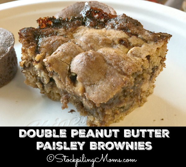 Double Peanut Butter Paisley Brownies