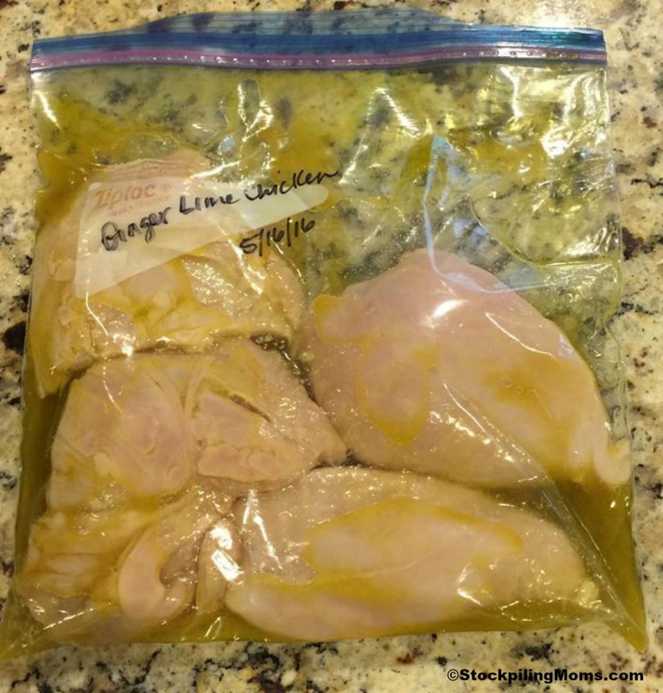 Slow Cooker Ginger Lime Chicken Freezer Meal