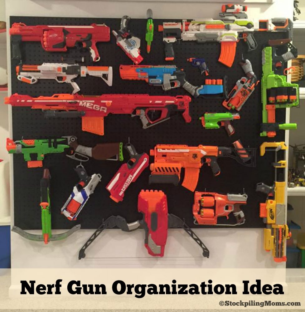 Nerf Gun Organization Idea Stockpiling Moms