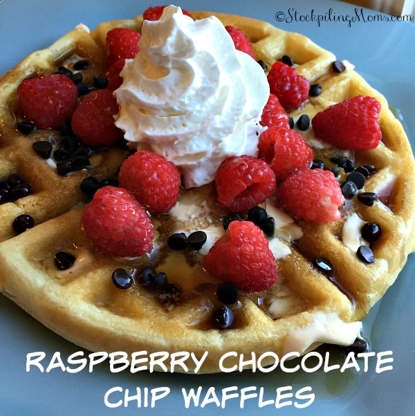 Raspberry Chocolate Chip Waffles