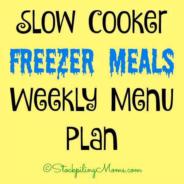 Fall Slow Cooker Freezer Meals Weekly Menu Plan