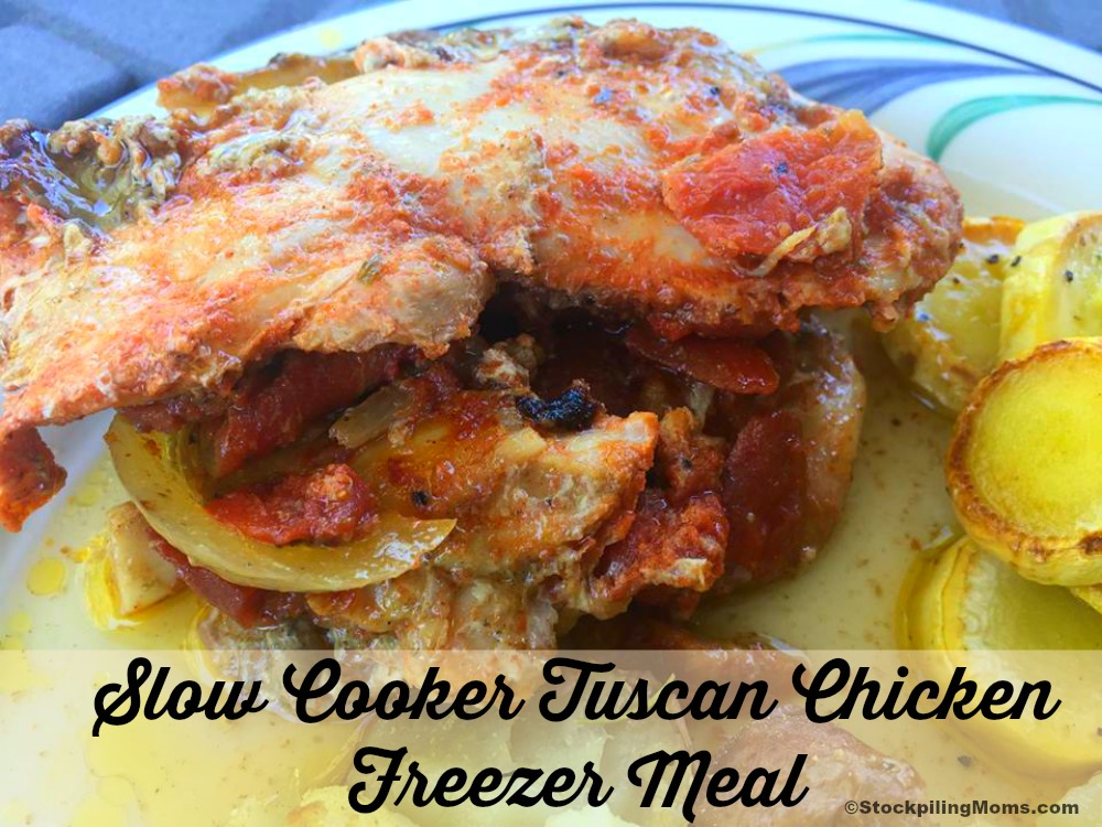 Slow Cooker Tuscan Chicken Freezer Meal