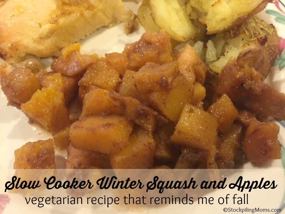 Slow Cooker Winter Squash and Apples