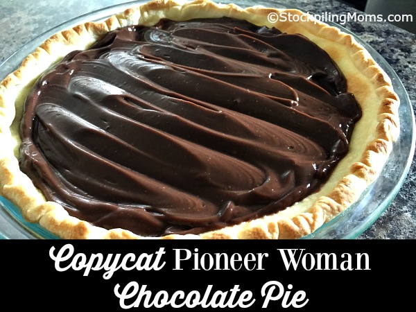 Copycat Pioneer Woman Chocolate Pie