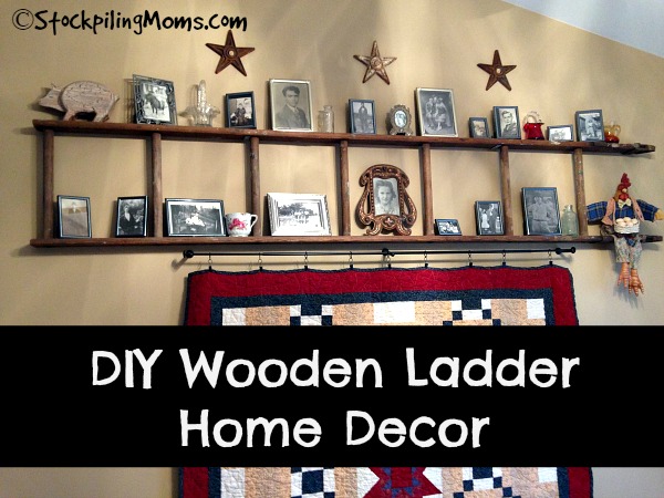 How To Decorate With A Wooden Ladder Stockpiling Moms