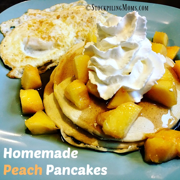 Homemade Peach Pancakes