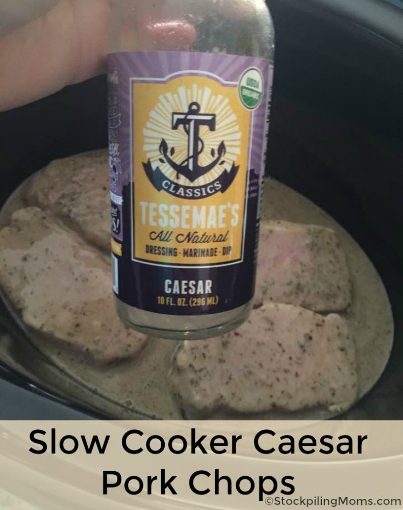 Slow Cooker Caesar Pork Chops