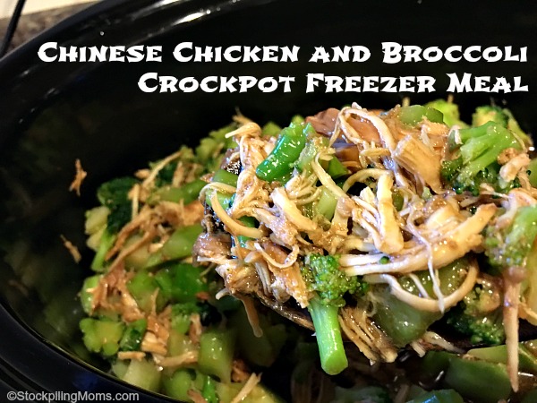 Chinese Chicken and Broccoli Crockpot Freezer Meal
