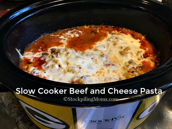 Slow Cooker Beef and Cheese Pasta