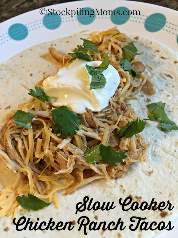 Slow Cooker Chicken Ranch Tacos