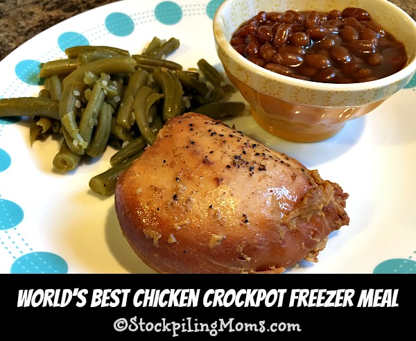 World’s Best Chicken Crockpot Freezer Meal