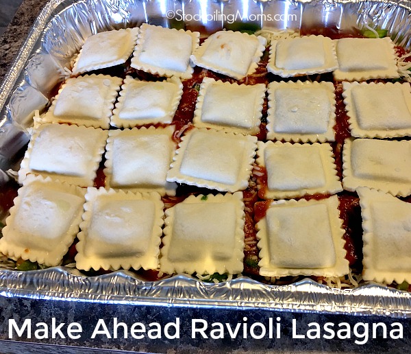 Make Ahead Ravioli Lasagna