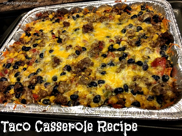 Taco Casserole Recipe Stockpiling Moms