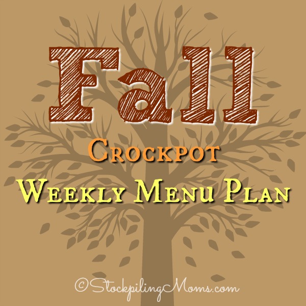 Fall Crockpot Weekly Menu Plan