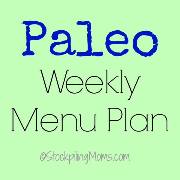Paleo Weekly Menu Plan